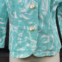 Hearts of Palm Blue Jacket Green Size 10 Cotten Spandex