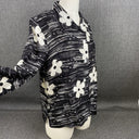 Silkland Top Black with White Flowers Size 10 with Lining