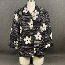 Silkland Top Black with White Flowers Size 10 with Lining