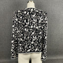 Drapers and Damons Womens 10P Floral Embroidered Sequin Jacket Linen VTG