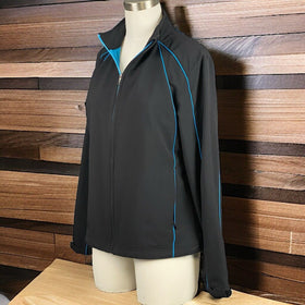 Annika Cutter And Buck Black with Blue Accent Womans Jacket Medium