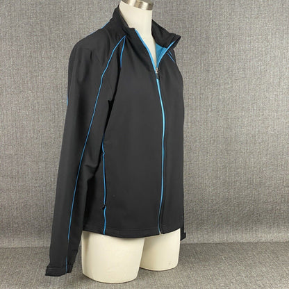 Annika Cutter And Buck Black with Blue Accent Womans Jacket Medium