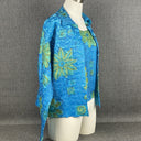 Tania Nardi Reversible Textured Two Piece Top and Open Front Jacket Blue L