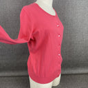 Vintage Talbots Sweater Womens Petite Large Cardigan Pink Preppy Casual