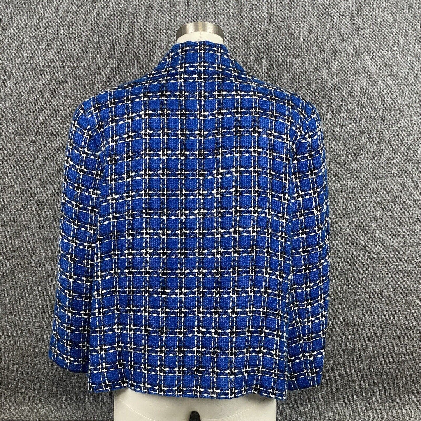 Josephine  Essentials Vintage Plaid Blue and Black Blazer Size 12