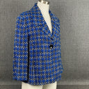 Josephine  Essentials Vintage Plaid Blue and Black Blazer Size 12