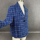 Josephine  Essentials Vintage Plaid Blue and Black Blazer Size 12