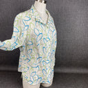 CARLISLE Neon Higlighter Yellow Abstract Light Jacket Top Size 12