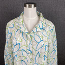 CARLISLE Neon Higlighter Yellow Abstract Light Jacket Top Size 12