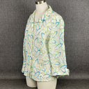 CARLISLE Neon Higlighter Yellow Abstract Light Jacket Top Size 12