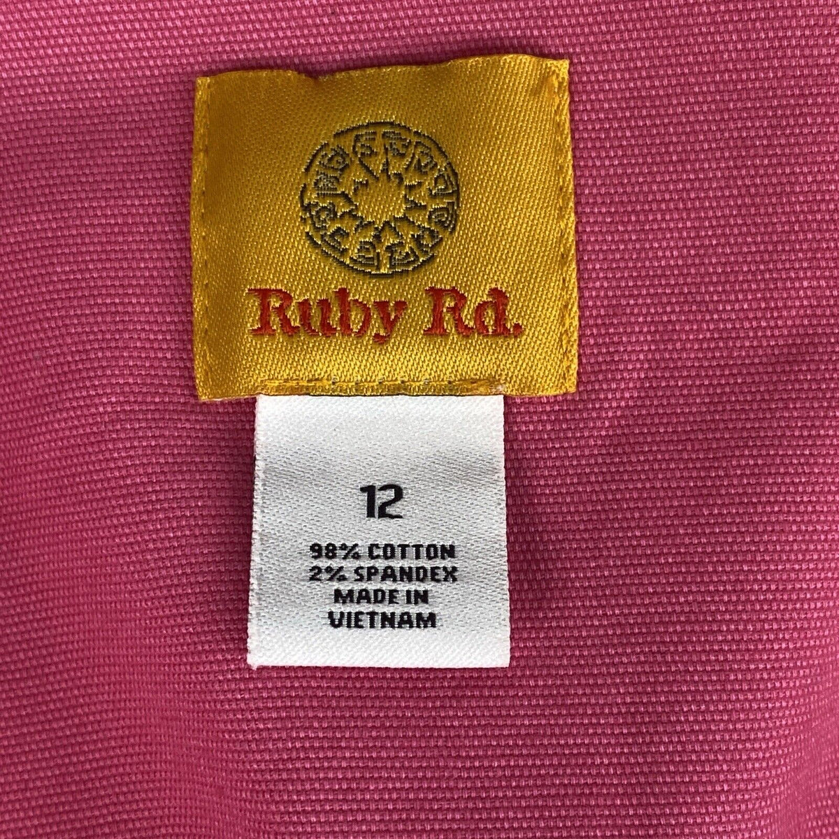 Ruby Rd Grey Summer White Jacket Size 12 Pink Cotton Spandex