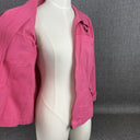 Ruby Rd Grey Summer White Jacket Size 12 Pink Cotton Spandex