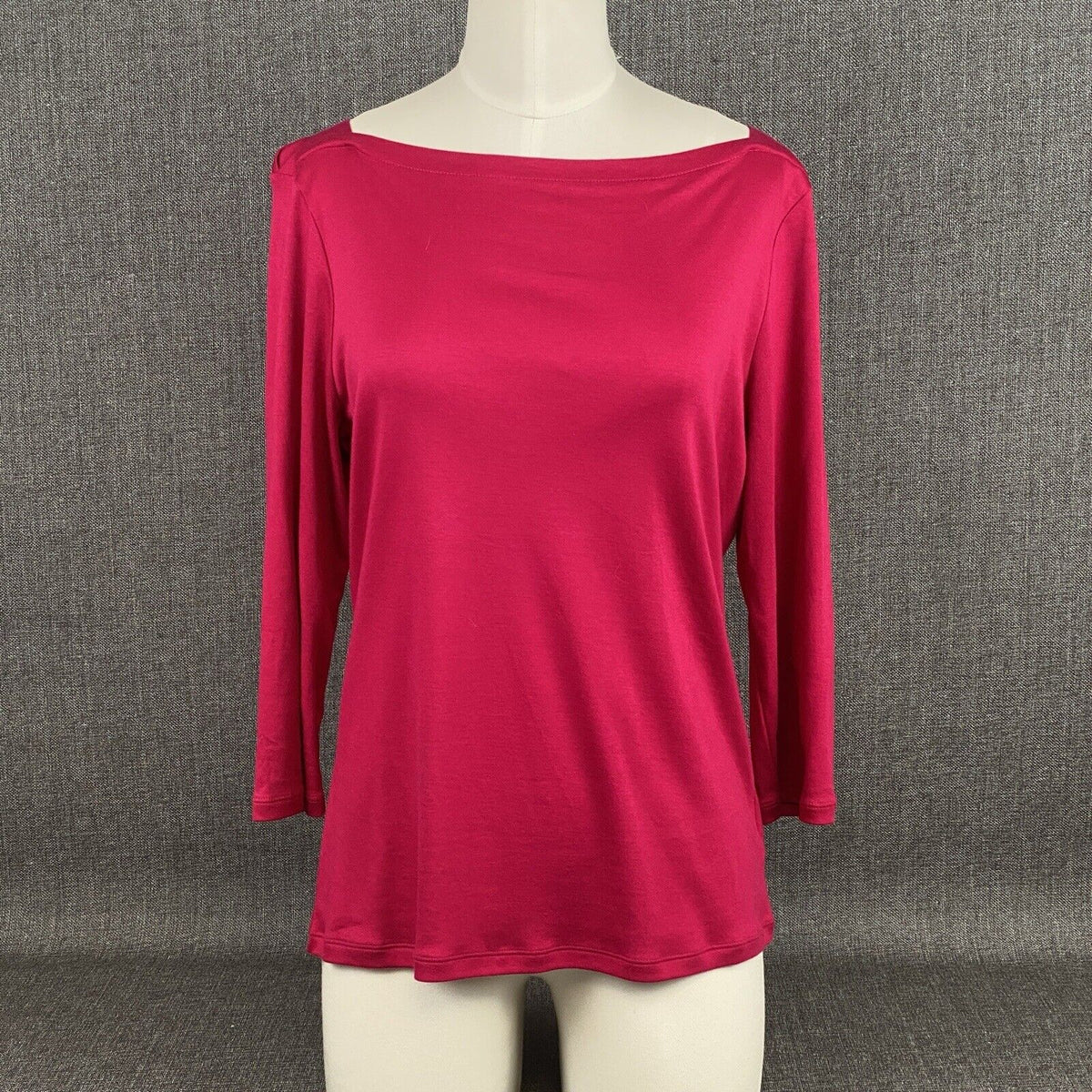 Talbots Womens Long Sleeve Top Size Medium Petite Suplma Cotton Soft PM