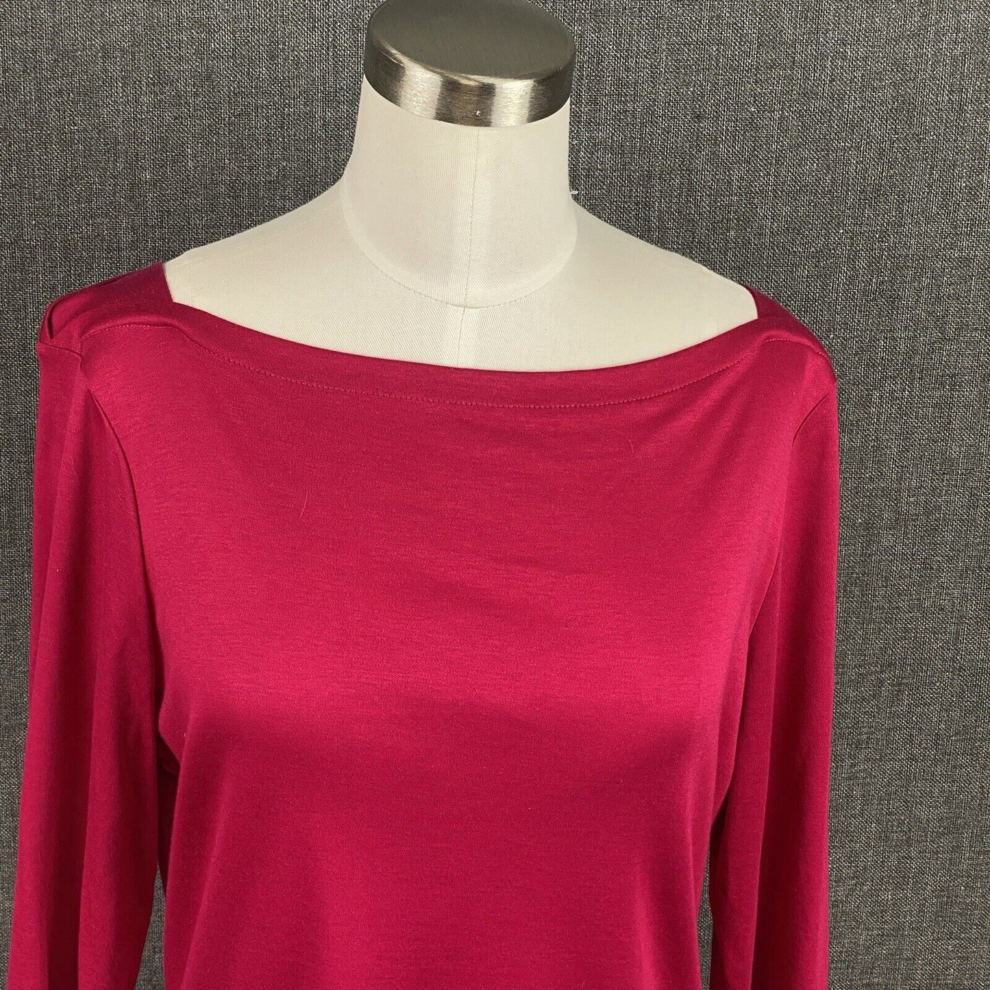 Talbots Womens Long Sleeve Top Size Medium Petite Suplma Cotton Soft PM