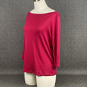 Talbots Womens Long Sleeve Top Size Medium Petite Suplma Cotton Soft PM