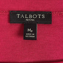 Talbots Womens Long Sleeve Top Size Medium Petite Suplma Cotton Soft PM