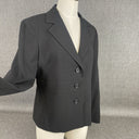 Vintage Jones & Co. Women's Blazer Jacket Size Petite 12P Black Cotton Spandex