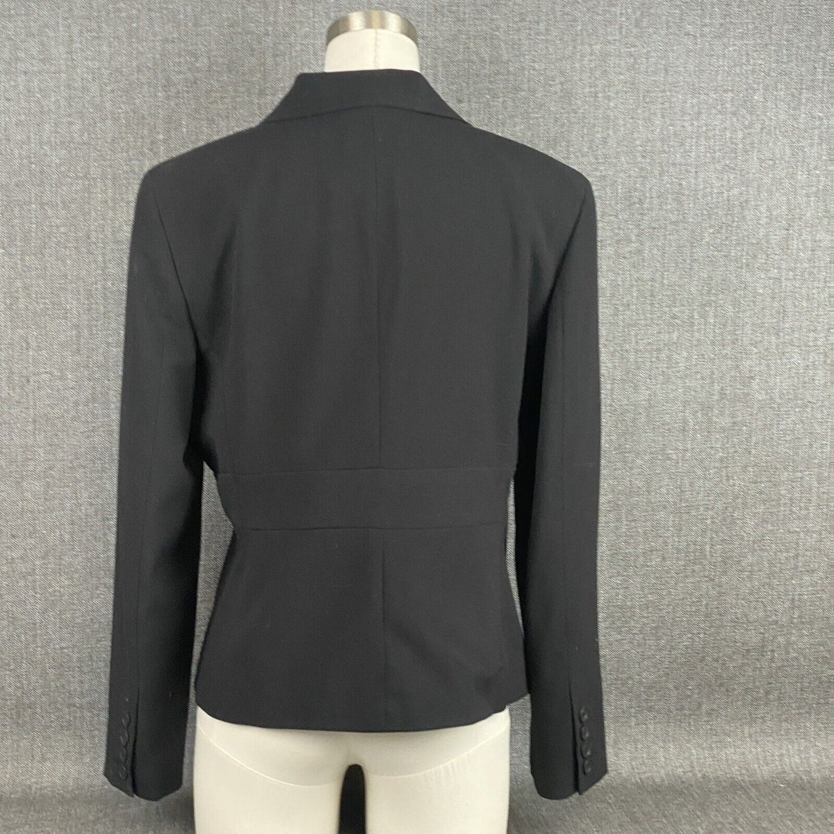 Vintage Jones & Co. Women's Blazer Jacket Size Petite 12P Black Cotton Spandex