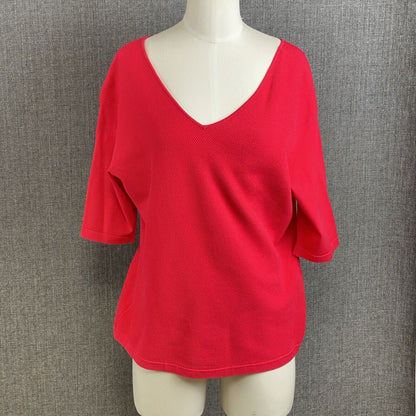 V-Neck Top Red Outfit Size Medium