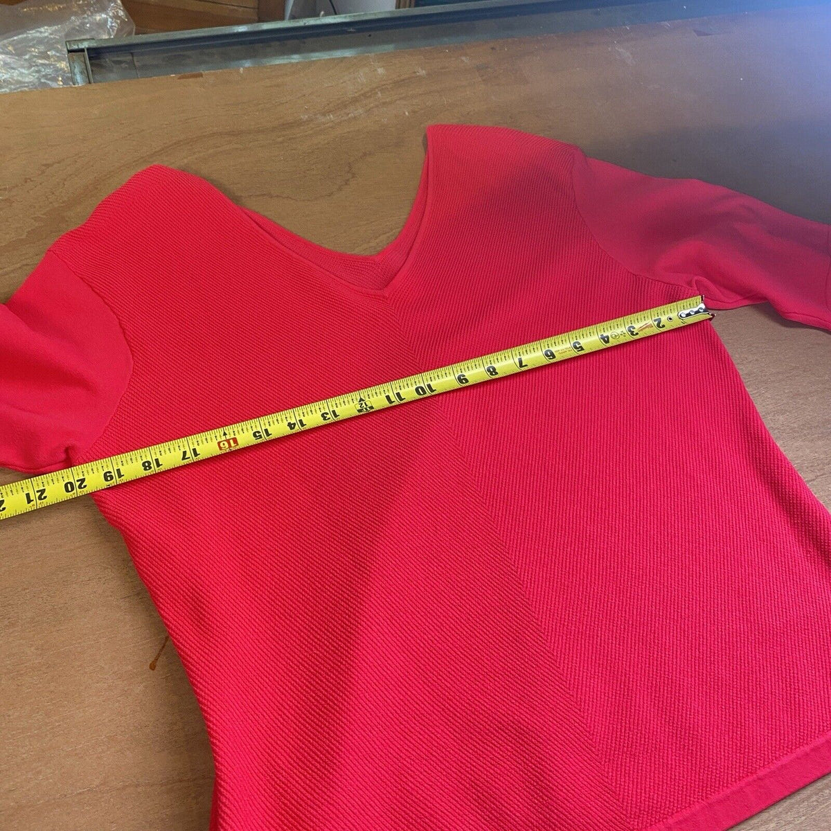 V-Neck Top Red Outfit Size Medium