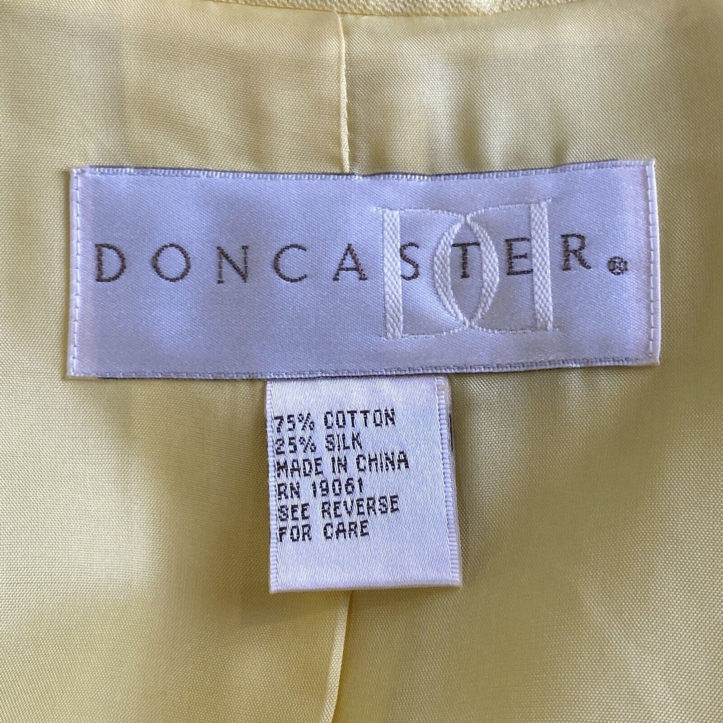 Doncaster Women's Yellow Suit Outfit, Skirt 8, Sleevless Top XS, Jacket Size 10P