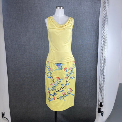 Doncaster Women's Yellow Suit Outfit, Skirt 8, Sleevless Top XS, Jacket Size 10P