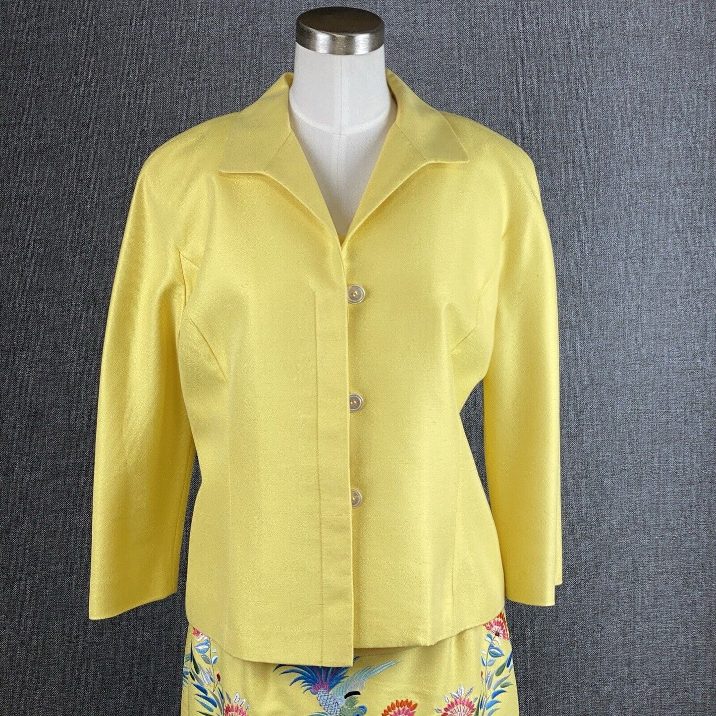 Doncaster Women's Yellow Suit Outfit, Skirt 8, Sleevless Top XS, Jacket Size 10P