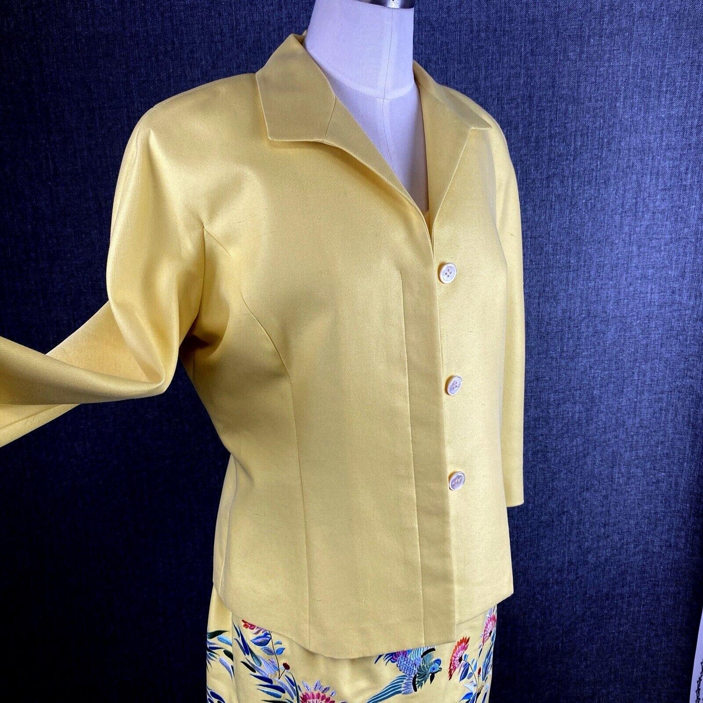 Doncaster Women's Yellow Suit Outfit, Skirt 8, Sleevless Top XS, Jacket Size 10P