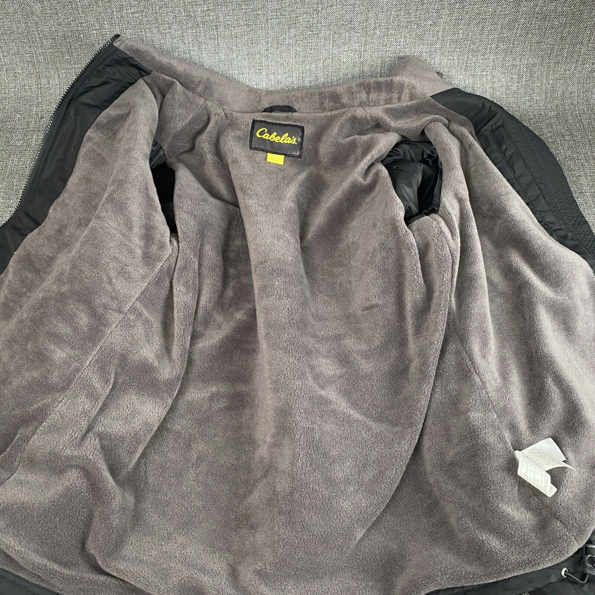 Cabela's Fleece Lined Black Jacket Size M