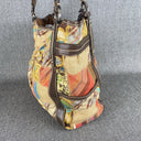 Fossil Handbag Purse Patchwork Tote Leather Handle