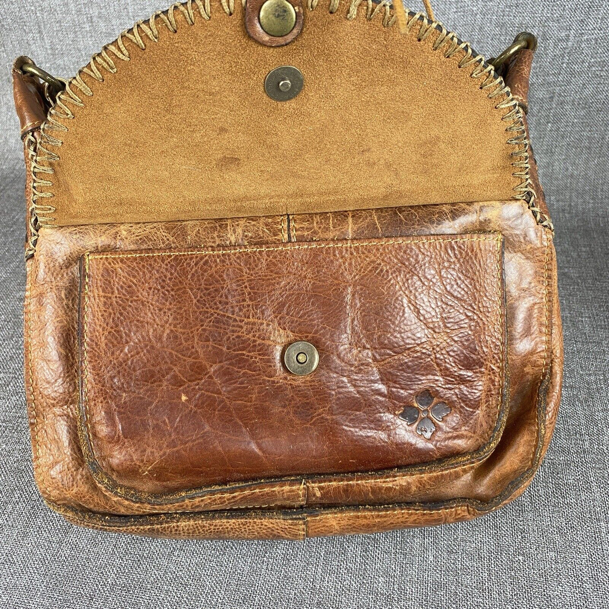 Vintage Patricia Nash Italian Tan Leather Shoulder Bag