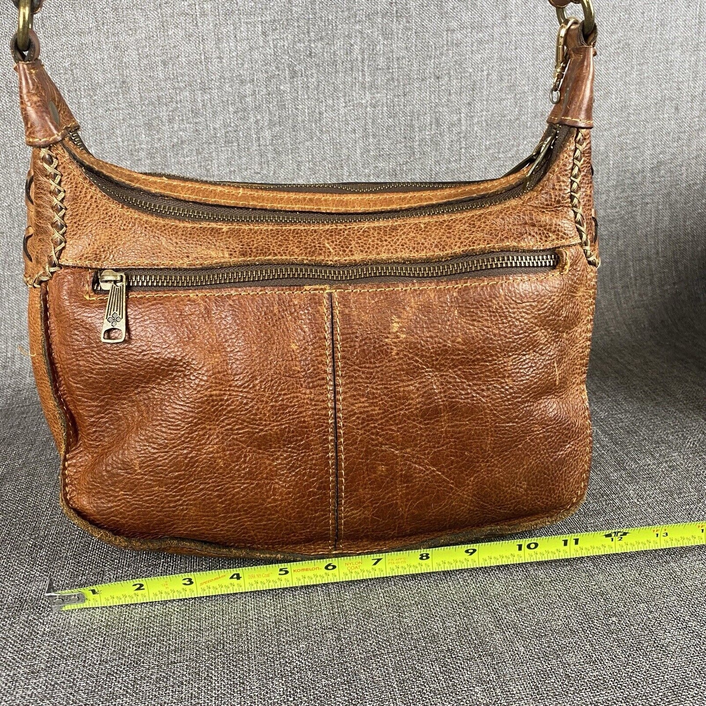 Vintage Patricia Nash Italian Tan Leather Shoulder Bag