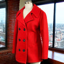 Vintage USA Double-Breasted Women's Red Coat size M