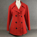 Vintage USA Double-Breasted Women's Red Coat size M