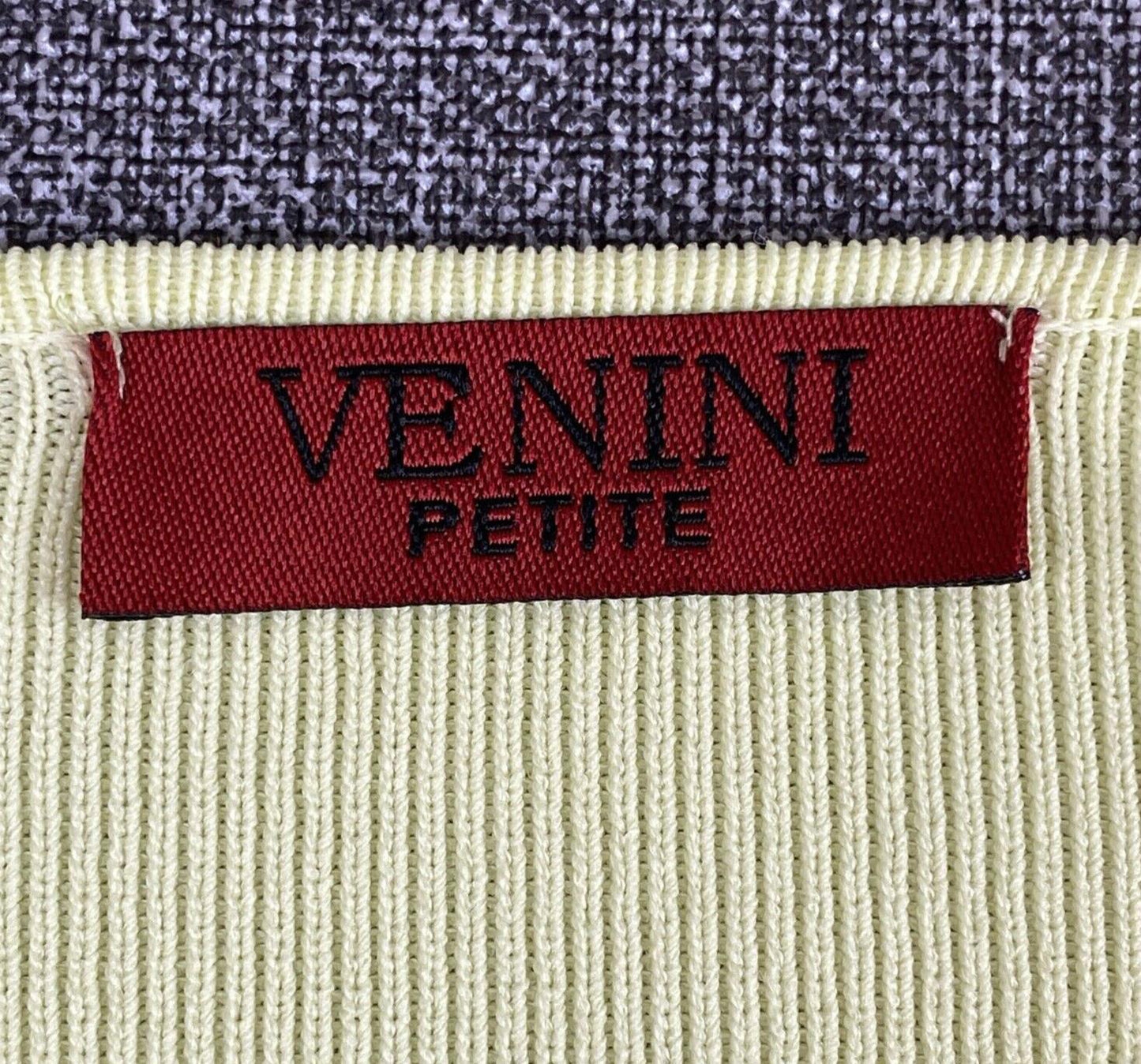 VENINI One Clasp Green Cardigan and Shirt Set Sweater Petite L