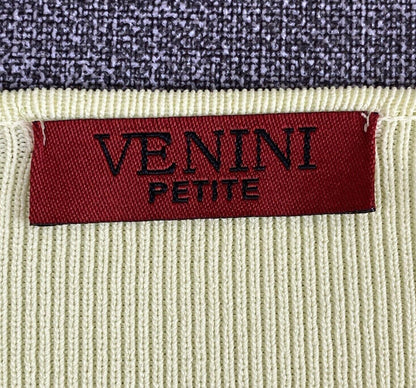 VENINI One Clasp Green Cardigan and Shirt Set Sweater Petite L