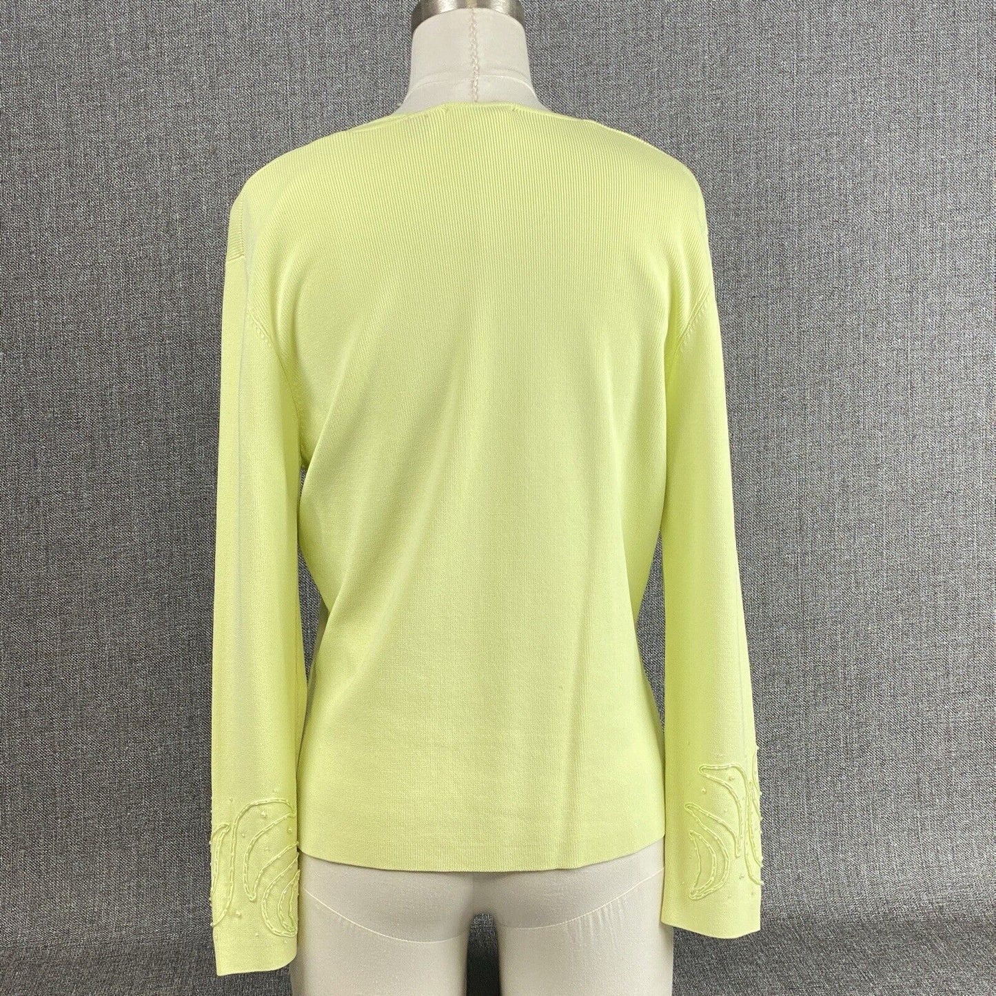 VENINI One Clasp Green Cardigan and Shirt Set Sweater Petite L