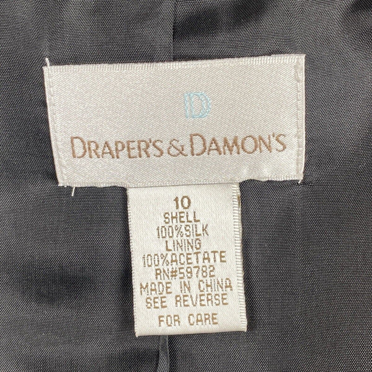 DRAPER'S & DAMON'S Women's Opened Silk Jacket with Sleeveless Top Combo Size 10