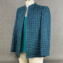 Studio 1 Petite Women's Blue/Black Blazer Jacket and Sleeveless Top Size 10P