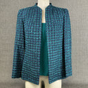 Studio 1 Petite Women's Blue/Black Blazer Jacket and Sleeveless Top Size 10P