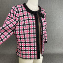 Scott Taylor Petite Women's Pink , Black Tweed Blazer Cotton/Acrylic Size PL