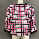 Scott Taylor Petite Women's Pink , Black Tweed Blazer Cotton/Acrylic Size PL