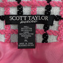 Scott Taylor Petite Women's Pink , Black Tweed Blazer Cotton/Acrylic Size PL