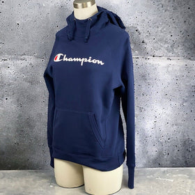 Champion Authentic Athletic Wear Pullover Spellout Hoodie Lightweight Women's S