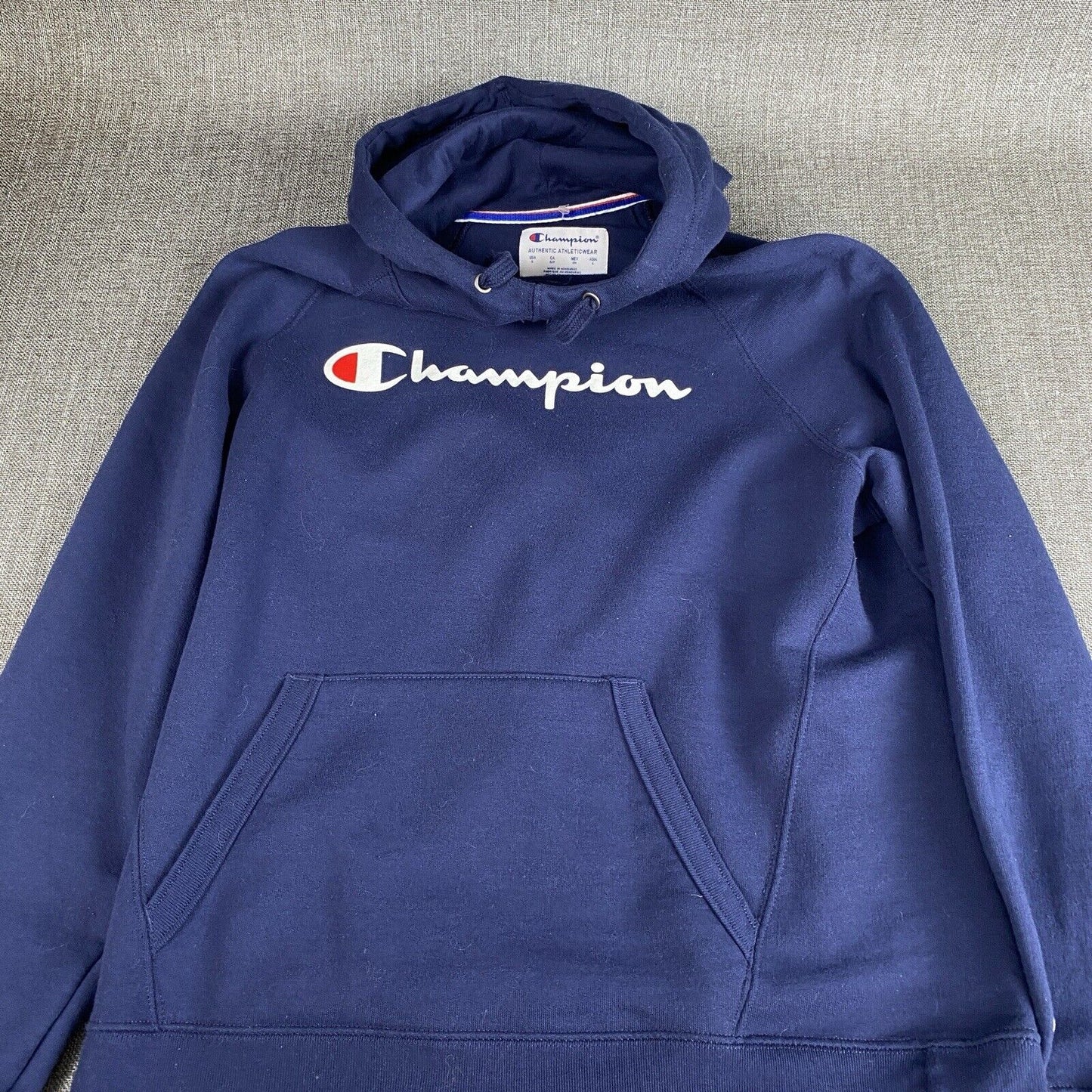 Champion Authentic Athletic Wear Pullover Spellout Hoodie Lightweight Women's S