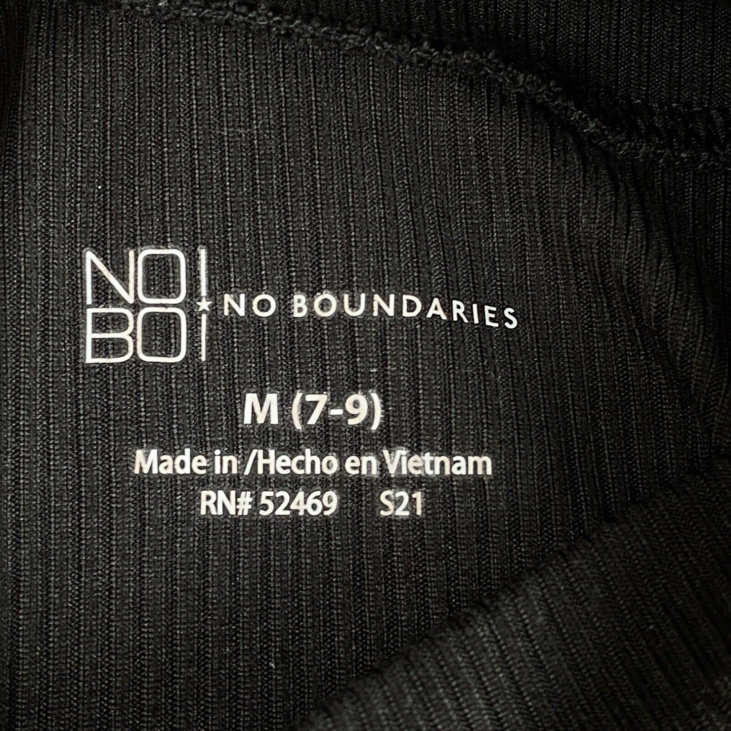 No Boundaries Black Long sleeve Turtleneck Size M (7-9)