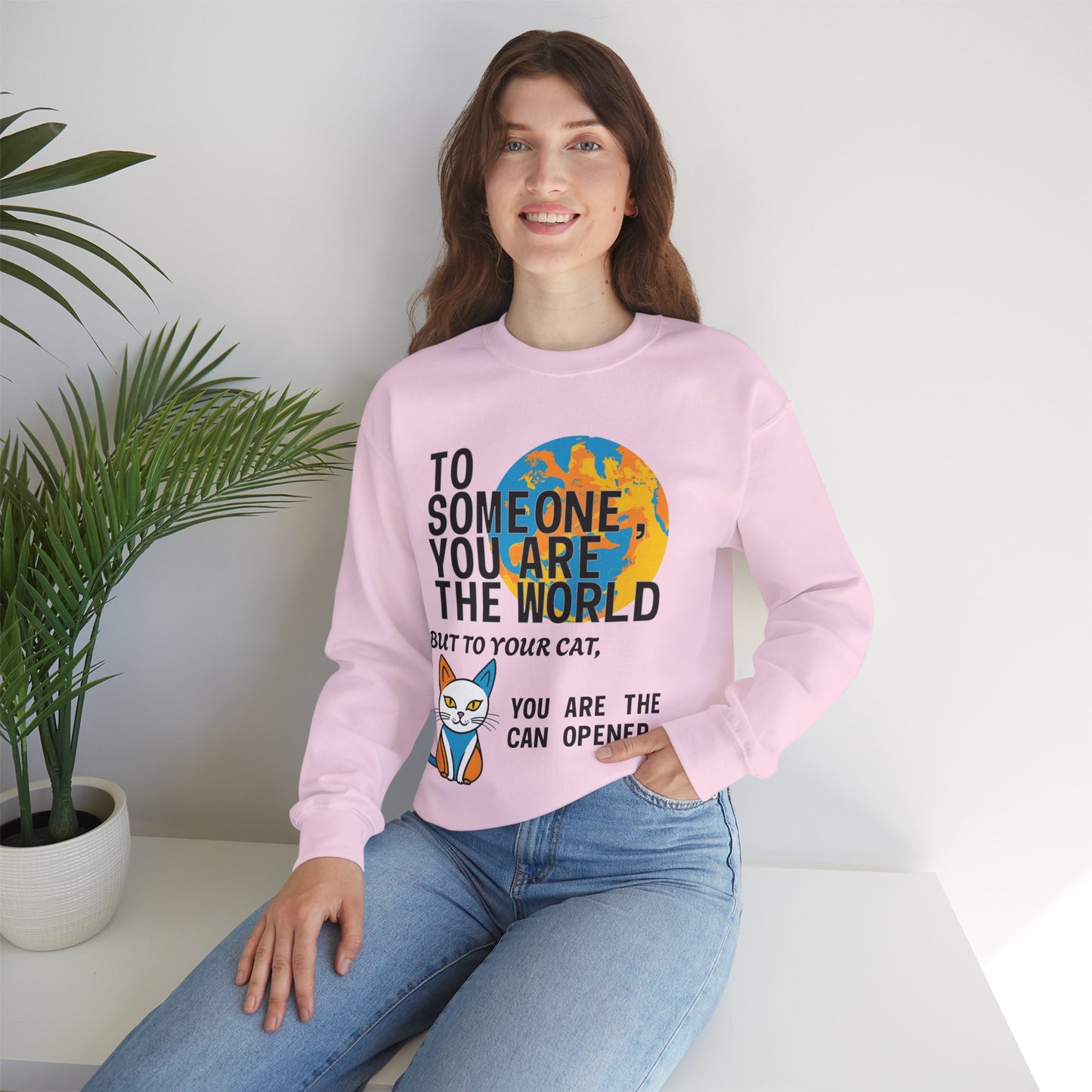 Cat Lover's Crewneck Sweatshirt, Fun Gift for Cat Owners, Cute Cat Design, Cozy Wear for Pet Lovers, Cozy Gift for Birthdays, Holidays