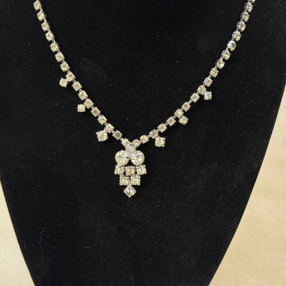 Costume Rhinestone Necklace 14.5