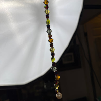 Colorful Glass Bead Bracelet 7.5"