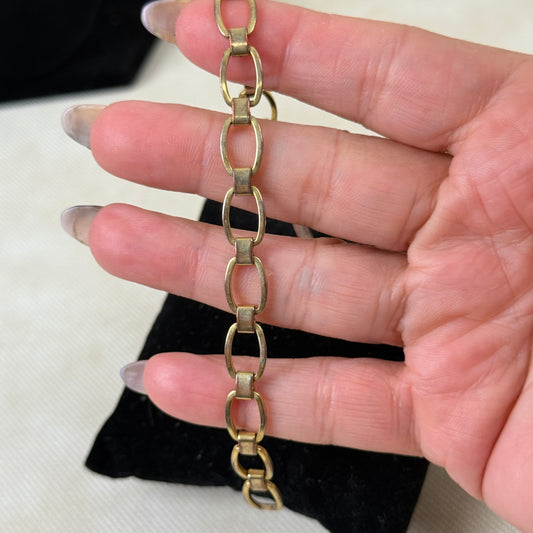 7.25"  Gold Color Chain Bracelet